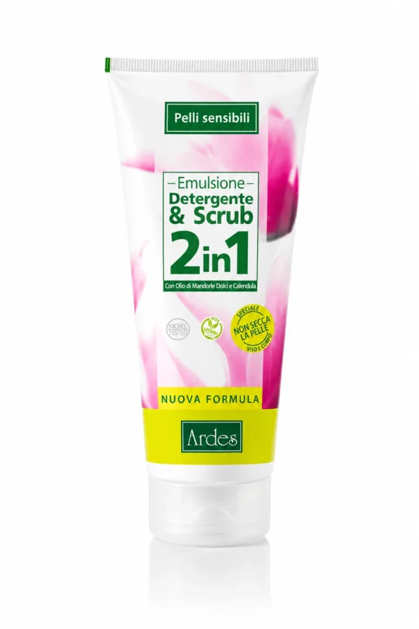 Emulsion scrub for sensitive skin